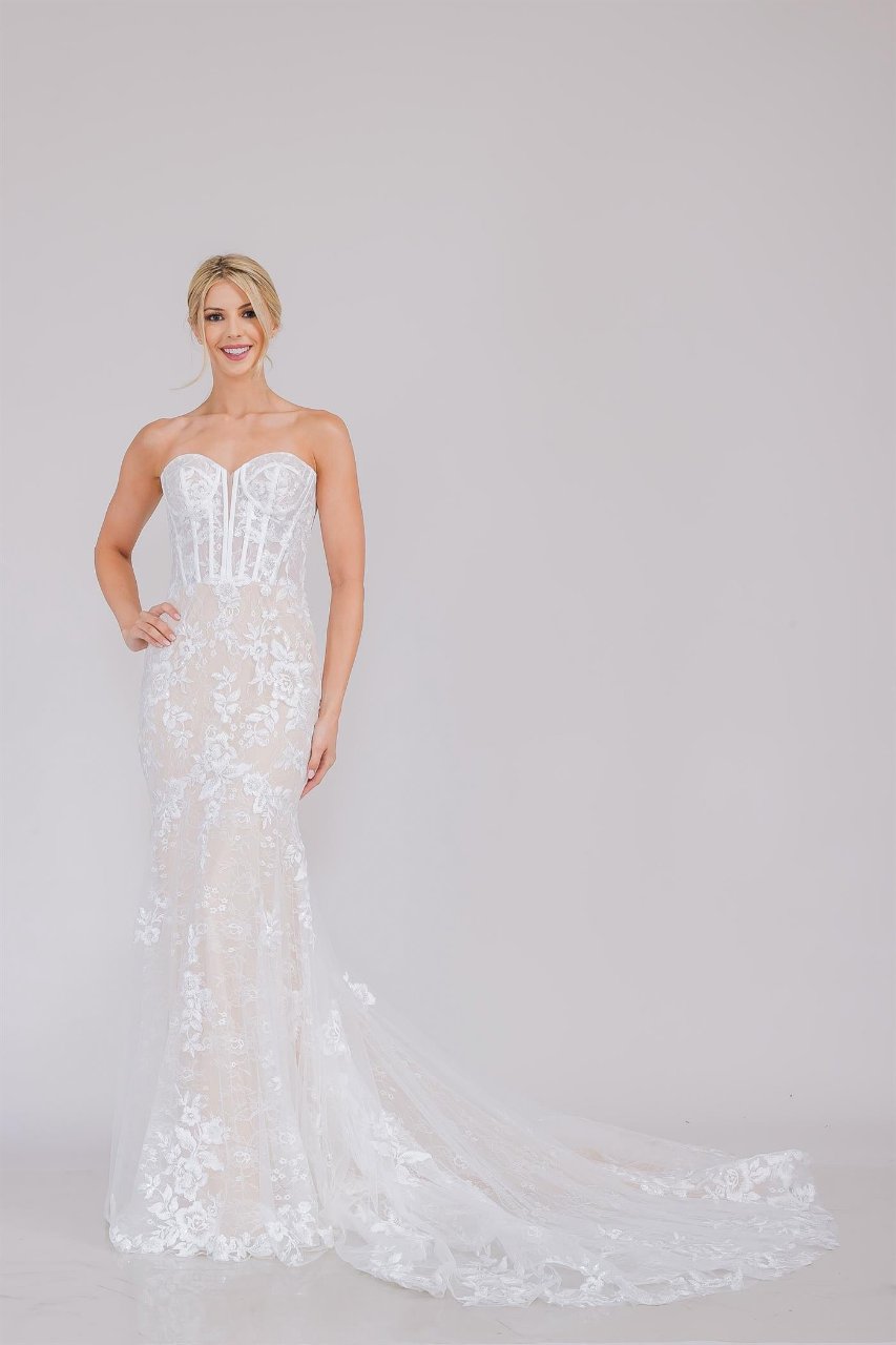 LA Merchandise LAAWL0100 White Lace Off the Shoulder Wedding Gown - - Dress LA Merchandise