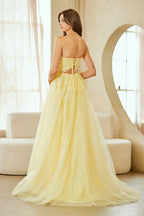 Wholesale Spaghetti Strap Lace A-Line Prom Dress with Tulle Skirt Formal Evening Gown by LAA9079 - - Dresses LAA