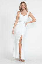 Wholesale Wedding Dress Sweetheart Thigh Slit Bridal Gown By LAF5258 - IVORY - Dress LAF