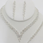 La Merchandise LAJS20666 Jewelry Set Necklace Bracelet Earrings - SILVER - LA Merchandise, Inc.