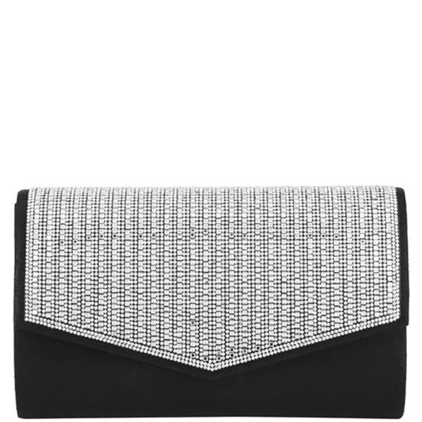 La Merchandise LAJ105036 Rhinestone Evening Clutch Wholesale Purse - BLACK - LA Merchandise, Inc.