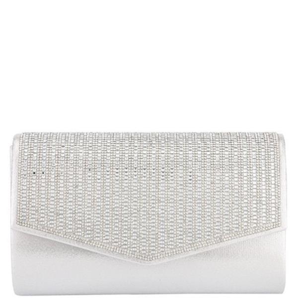 La Merchandise LAJ105036 Rhinestone Evening Clutch Wholesale Purse - SILVER - LA Merchandise, Inc.
