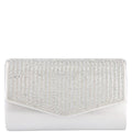 La Merchandise LAJ105036 Rhinestone Evening Clutch Wholesale Purse - SILVER - LA Merchandise, Inc.
