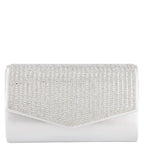 La Merchandise LAJ105036 Rhinestone Evening Clutch Wholesale Purse - SILVER - LA Merchandise, Inc.