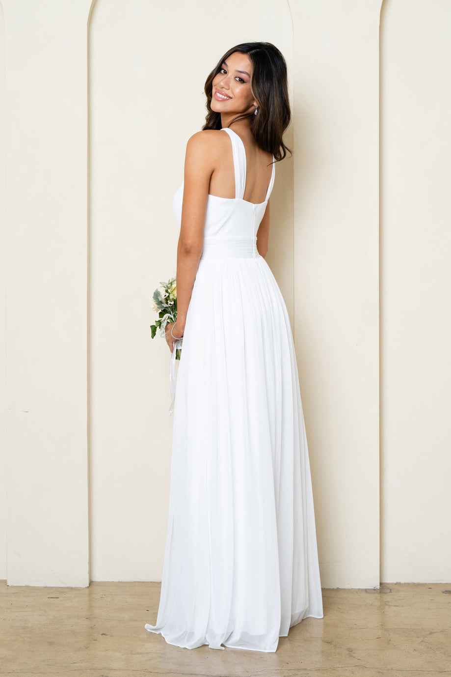 Simple Off White A-Line Wedding Dress By LA Merchandise LAV3520 - - Wedding Dresses LAV