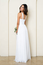 Simple Off White A-Line Wedding Dress By LA Merchandise LAV3520 - - Wedding Dresses LAV