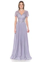 La Merchandise LAF8139 Pleated Mother Of Bride Formal Wholesale Gown - LILAC - LAF