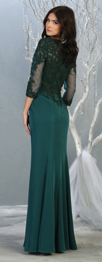 La Merchandise LA1811 3/4 Long Sleeve Mother Of The Bride Formal Dress - - LA Merchandise