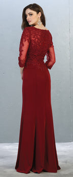 La Merchandise LA1811 3/4 Long Sleeve Mother Of The Bride Formal Dress - - LA Merchandise