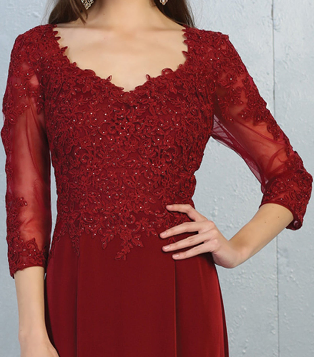 La Merchandise LA1811 3/4 Long Sleeve Mother Of The Bride Formal Dress - - LA Merchandise
