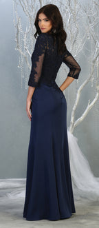 La Merchandise LA1811 3/4 Long Sleeve Mother Of The Bride Formal Dress - - LA Merchandise