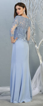 La Merchandise LA1811 3/4 Long Sleeve Mother Of The Bride Formal Dress - - LA Merchandise