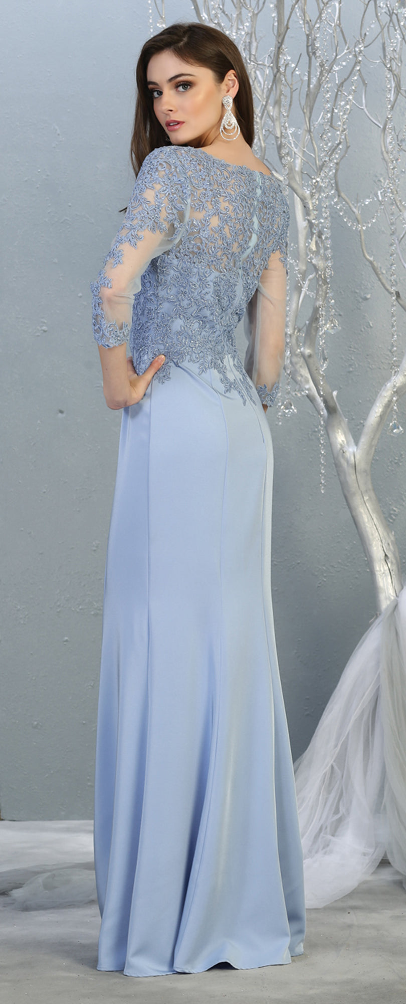 La Merchandise LA1811 3/4 Long Sleeve Mother Of The Bride Formal Dress - - LA Merchandise