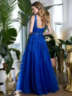 Wholesale Sleeveless Embroidered A-Line Bridal Dress By LAV5232B - - Dress LAV
