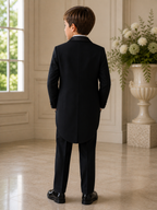 Boys Formal Tailcoat Tuxedo Set with Satin Trim By La Merchandise SS8209 - - Boys suits LA MERCHANDISES