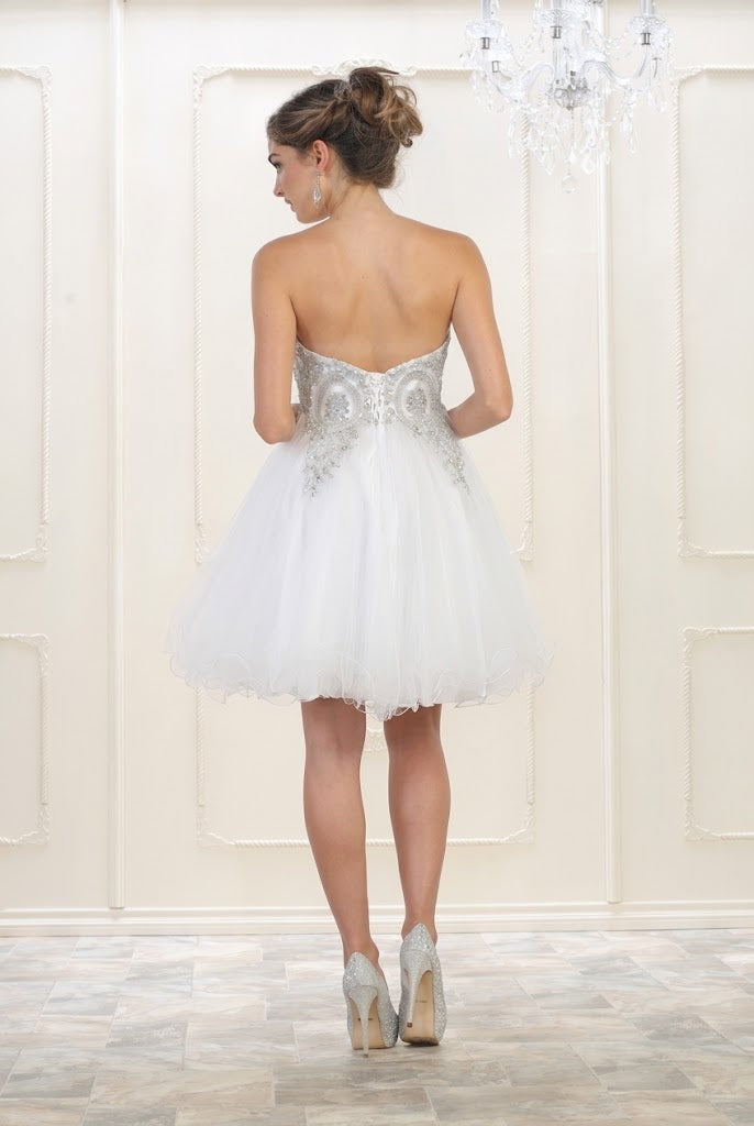 La Merchandise LA1414 Strapless Short Wholesale Homecoming Party Dress - - LA Merchandise