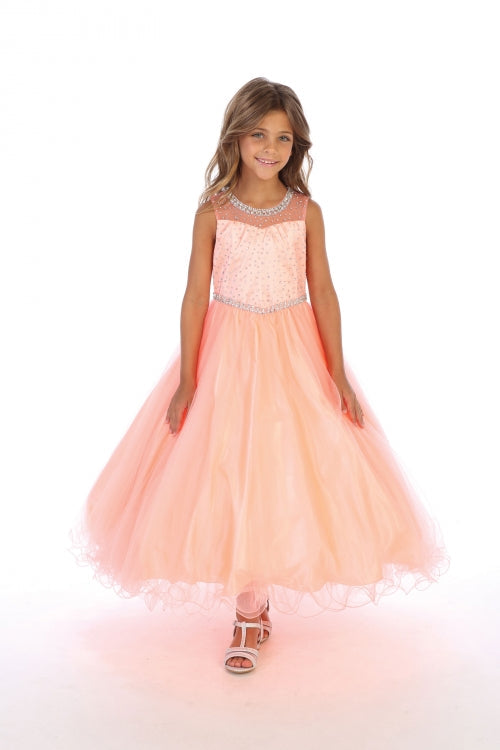 Beautiful Little Girls Tulle Pageant Dresses - LAG5278 - BLUSH - LAG
