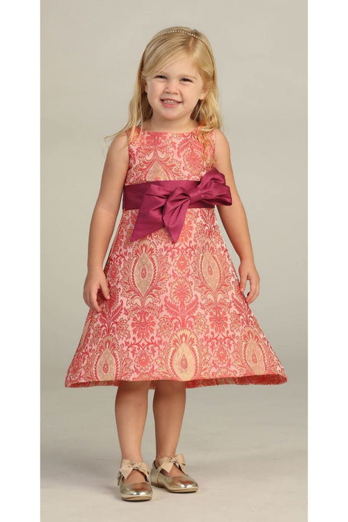 A adorable sleeveless brocade baby dress- DR3011 - - LAG