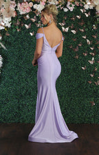 La Merchandise LA1855 Off the Shoulder Bodycon Stretchy Prom Dress - - LA Merchandise