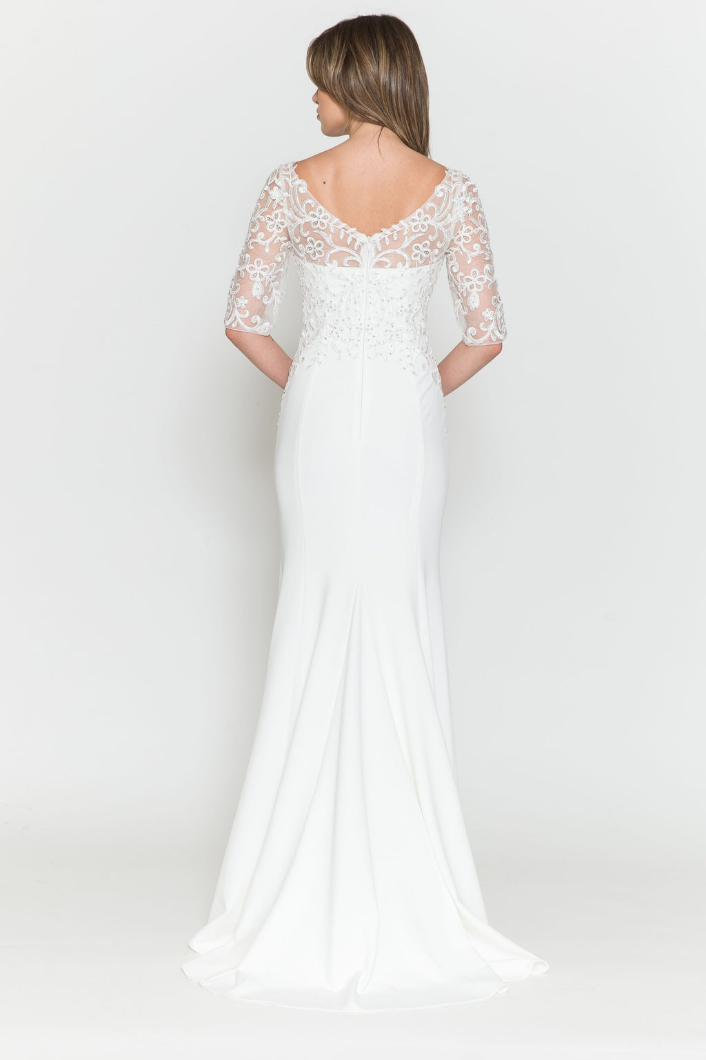 Bridal Gown 3/4 sleeve - LAP8560B - - LA Merchandise