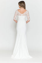 Bridal Gown 3/4 sleeve - LAP8560B - - LA Merchandise