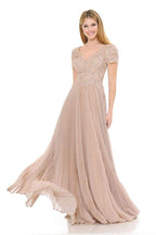 La Merchandise LAF8139 Pleated Mother Of Bride Formal Wholesale Gown - BLUSH - LAF