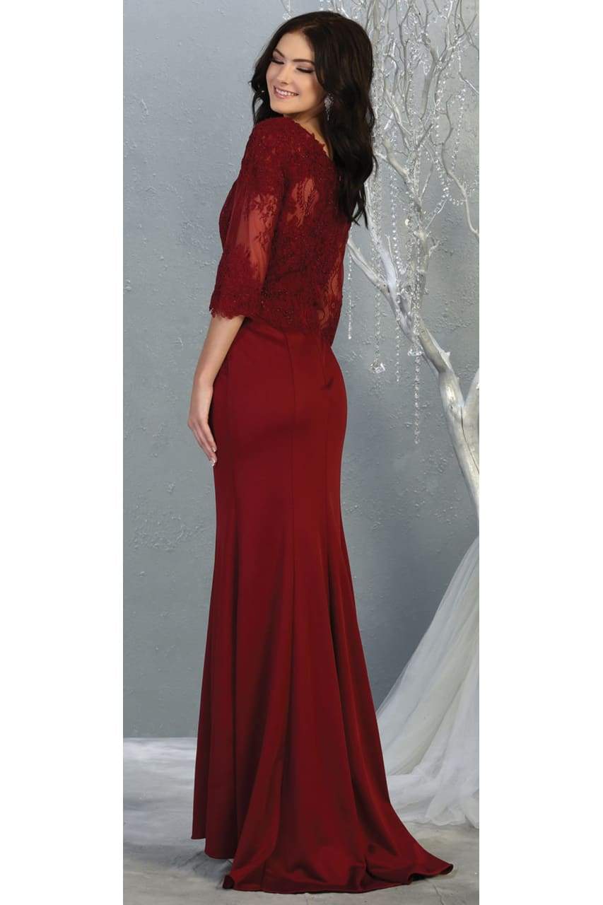 La Merchandise LA1810 Classy 3/4 Long Sleeve Mother Of The Bride Dress - - LA Merchandise