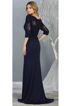 La Merchandise LA1810 Classy 3/4 Long Sleeve Mother Of The Bride Dress - - LA Merchandise