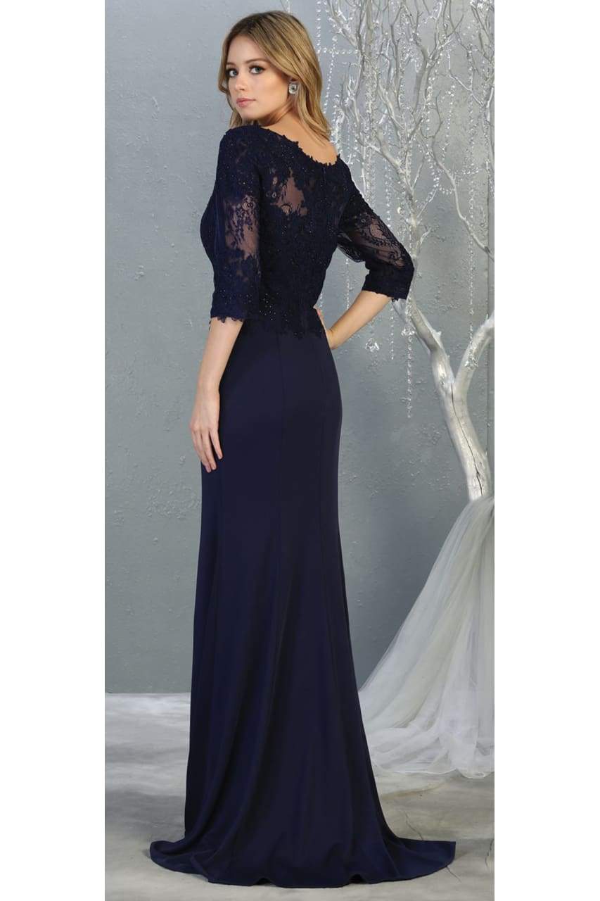 La Merchandise LA1810 Classy 3/4 Long Sleeve Mother Of The Bride Dress - - LA Merchandise