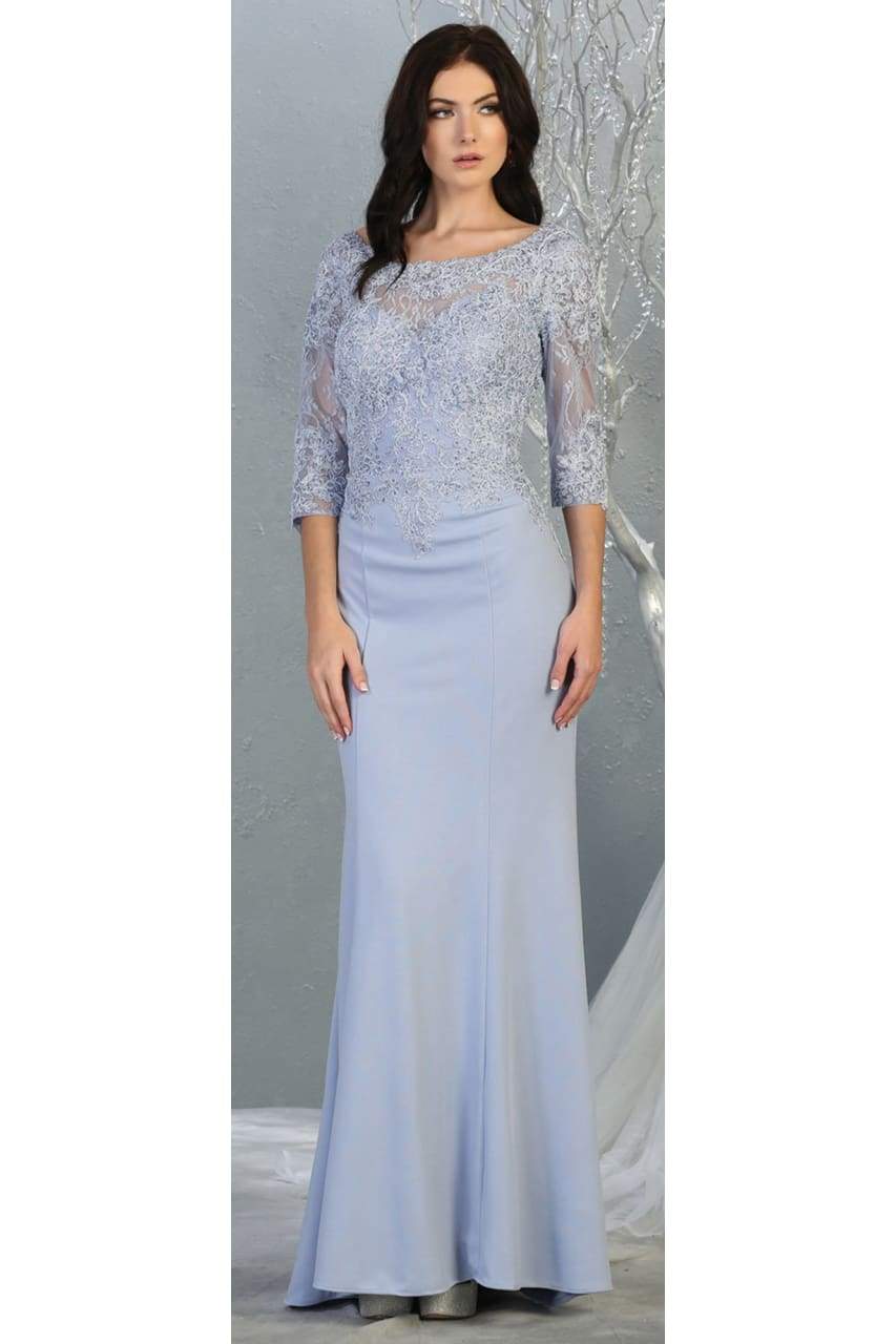 La Merchandise LA1810 Classy 3/4 Long Sleeve Mother Of The Bride Dress - - LA Merchandise