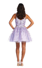 Cocktail Embroidered Dress - LA1891 - - LA Merchandise