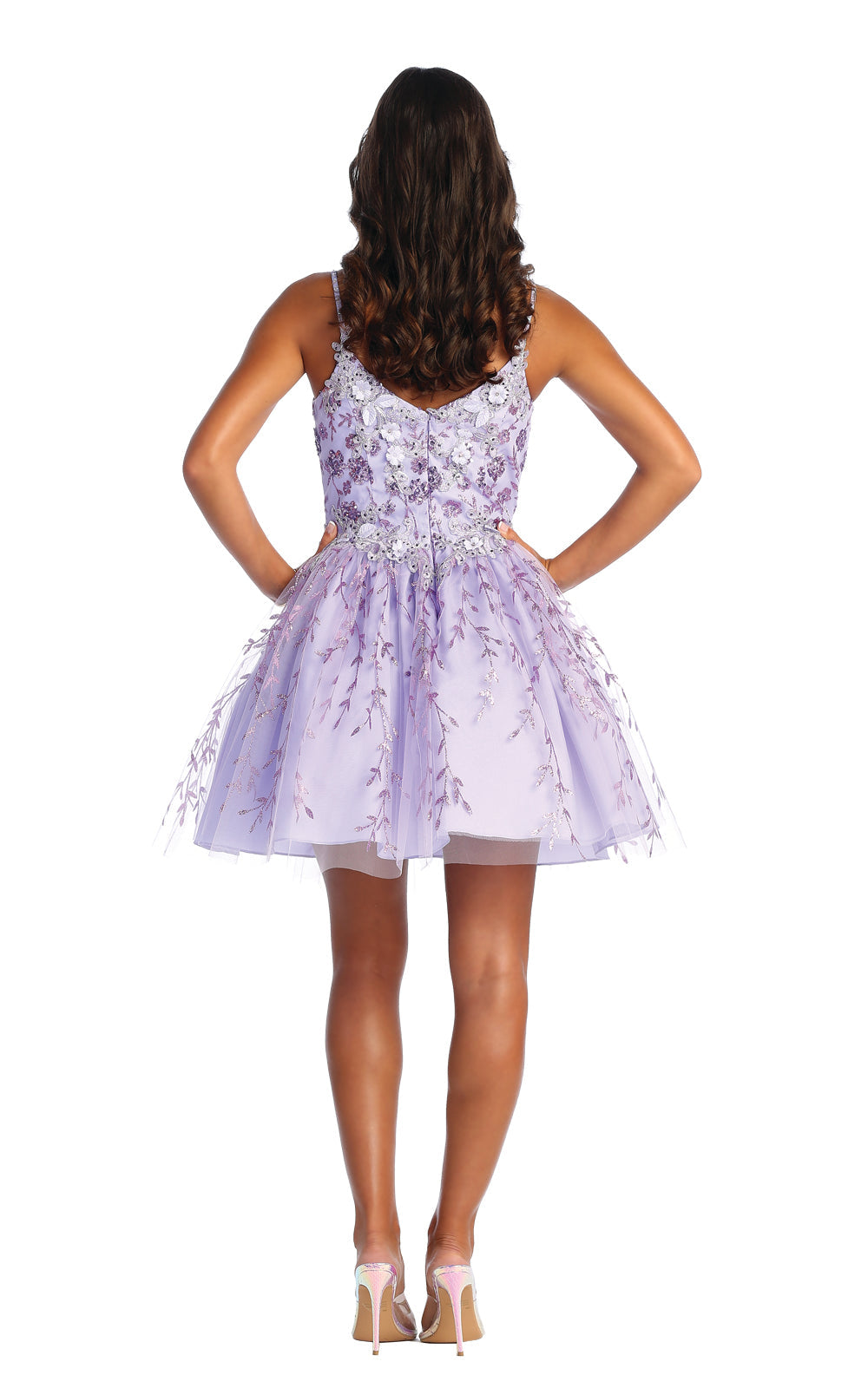 Cocktail Embroidered Dress - LA1891 - - LA Merchandise
