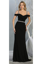 Cold Shoulder Formal Long Dresses - LA1765 - - LA Merchandise