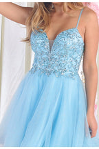 La Merchandise LA1888 Cute Fit & Flare Short Homecoming Party Dress - - LA Merchandise