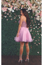 La Merchandise LA1888 Cute Fit & Flare Short Homecoming Party Dress - - LA Merchandise