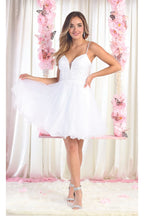 La Merchandise LA1888 Cute Fit & Flare Short Homecoming Party Dress - IVORY - LA Merchandise