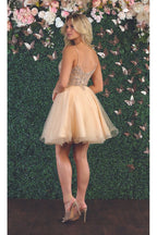 La Merchandise LA1888 Cute Fit & Flare Short Homecoming Party Dress - - LA Merchandise