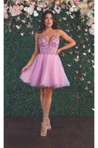 La Merchandise LA1888 Cute Fit & Flare Short Homecoming Party Dress - - LA Merchandise