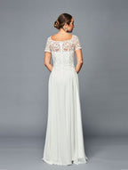 La Merchandise LADK305 Embroidered Short Sleeve Mother Of Bride Gown - - LAD