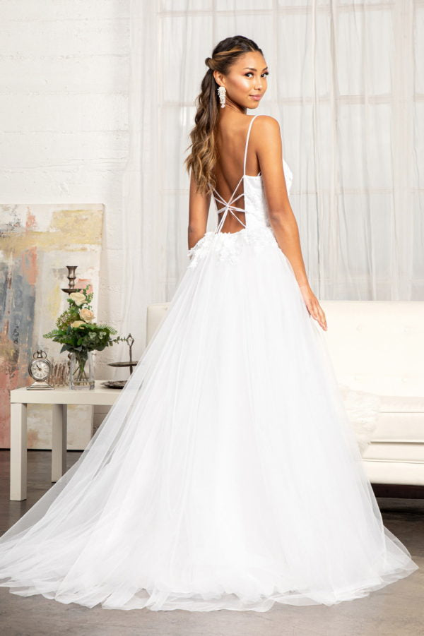 La Merchandise LAS3013 Spaghetti Straps Open Back Wedding Dresses - - Dresses LA Merchandise