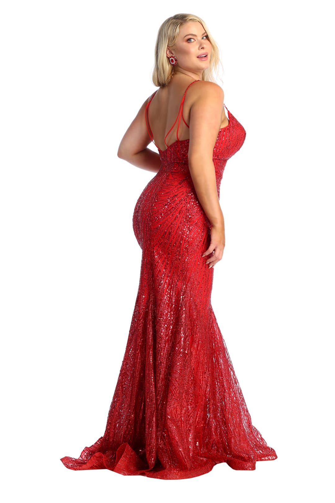 Formal Glitter & Plus Size Gown - LA1905 - - LA Merchandise