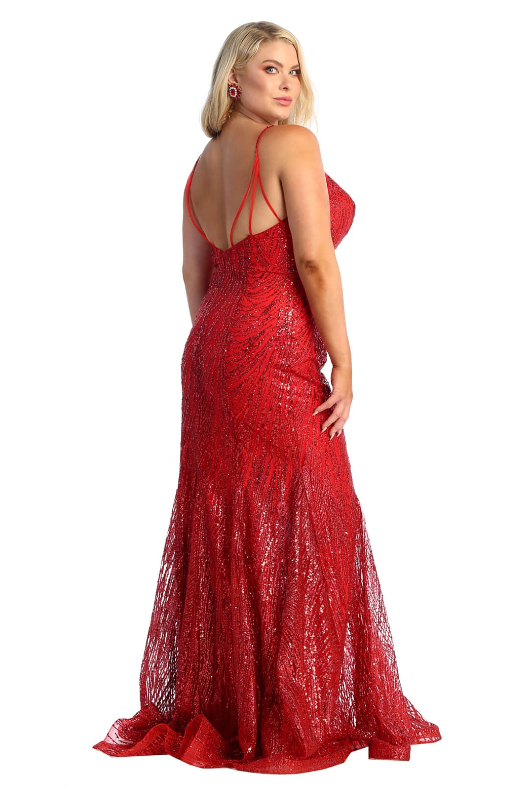 Formal Glitter & Plus Size Gown - LA1905 - - LA Merchandise