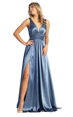 Formal Prom Dress LA1723 - DUSTY BLUE - Dress LA Merchandise