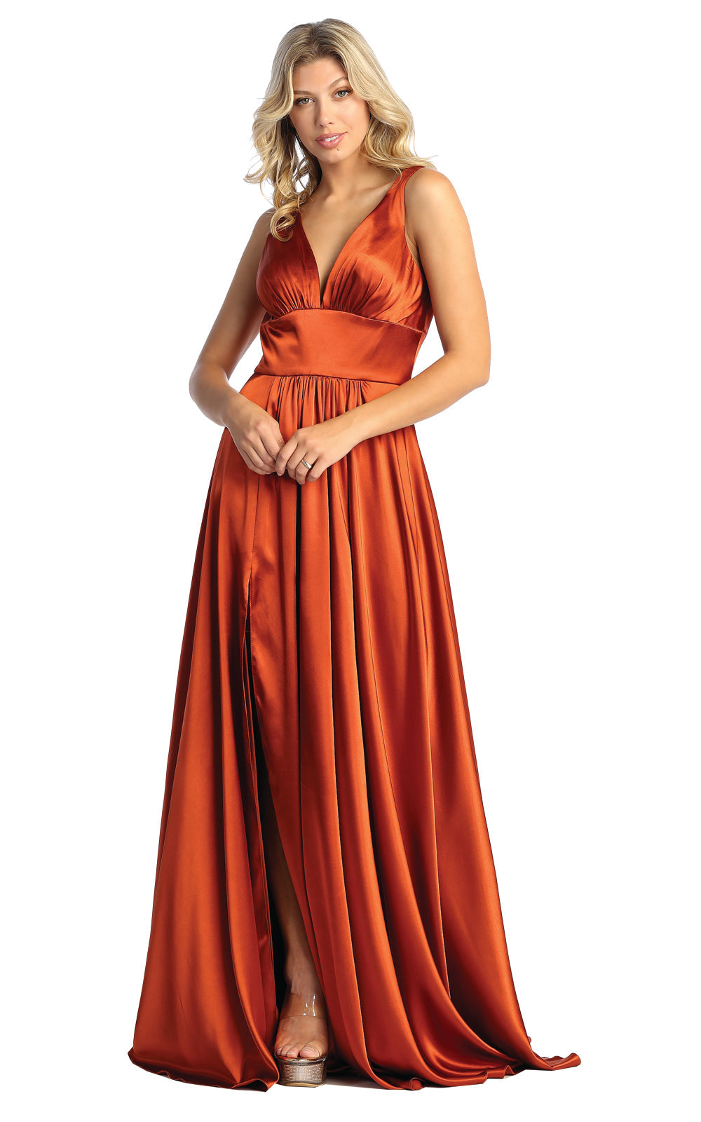 Formal Prom Dress LA1723 - RUST - Dress LA Merchandise