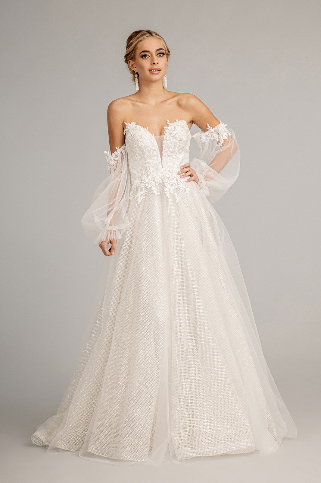 Formal Wedding Gown - LAS3015B - OFF WHITE - Dresses LA Merchandise