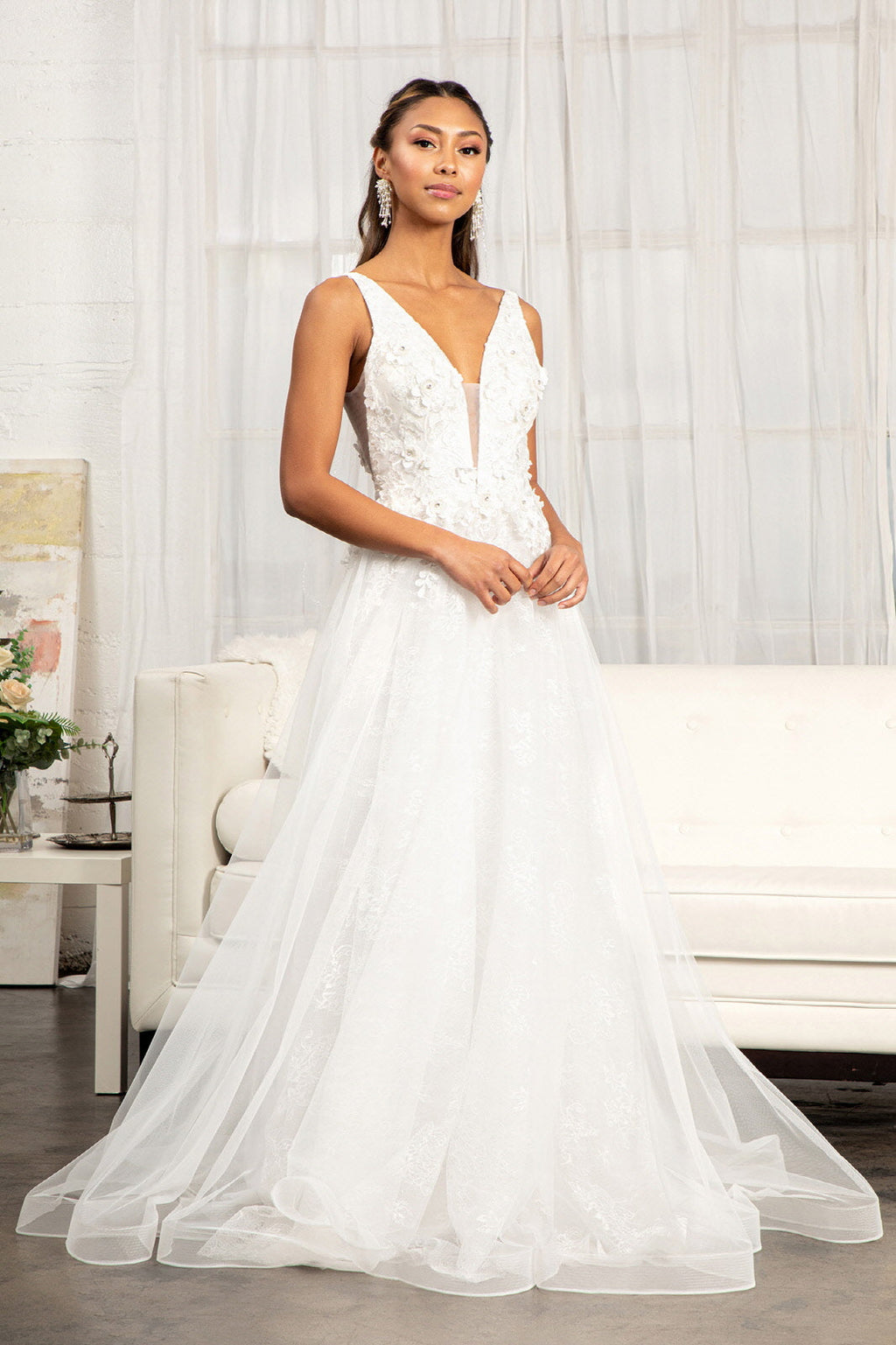Flower Embroidered A-Line Dress - LAS3012 - - Dresses LAS