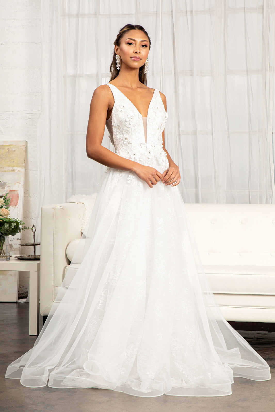 Flower Embroidered A-Line Dress - LAS3012 - - Dresses LAS