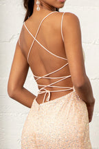 High Slit Embellished Mermaid Dress - LAS3052 - - Dresses LAS