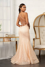 High Slit Embellished Mermaid Dress - LAS3052 - - Dresses LAS
