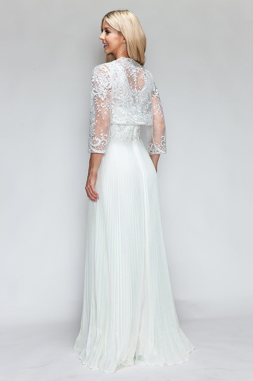 Wholesale Wedding Dress V-Neck Sleeveless Engagement Gown By LAF8341 - - Dress LAF